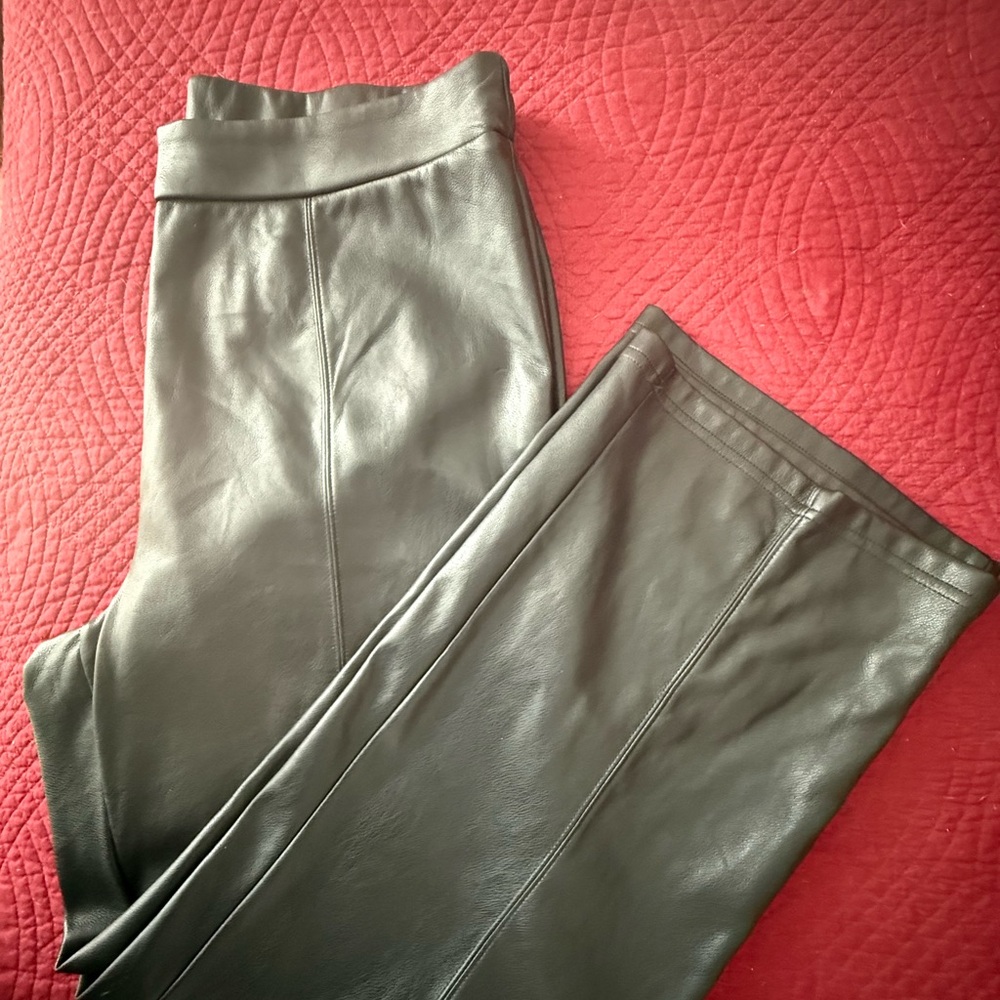 Black Faux Leather Pants